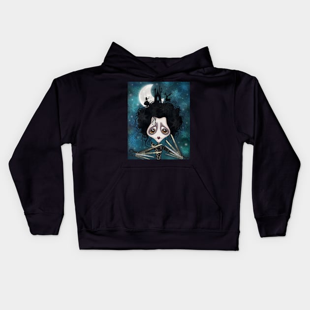 Ed Scissors Kids Hoodie by sandygrafik